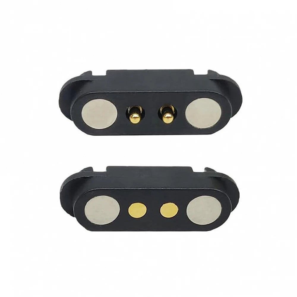 2P Magnetic Spring Loaded Pogo Pin Male Female Connector Socket – 2.54mm Pitch DIP