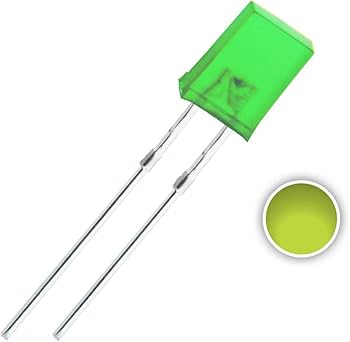 5mm Rectangular Flat LED Green (Pack of 25)