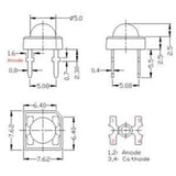 5mm F5 Piranha LED White Round Head Super Bright Light Emitting Diode