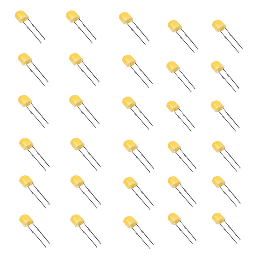 4.8mm Clear Straw Hat Cool White LED 0.25W (1200-1600mcd)
