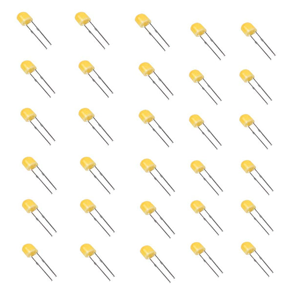 4.8mm Clear Straw Hat Cool White LED 0.25W (1200-1600mcd)