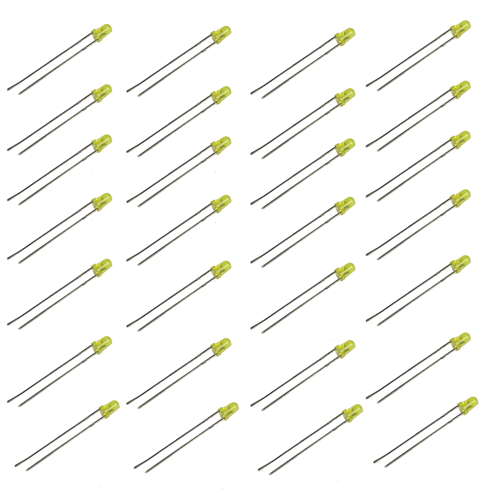3mm Yellow LED(300-400mcd)