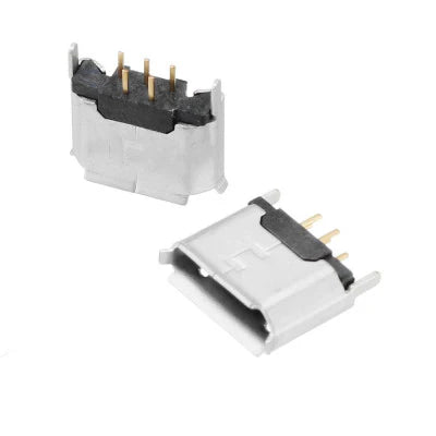Micro USB Type-B Female 5 Pin Connector Vertical Mount