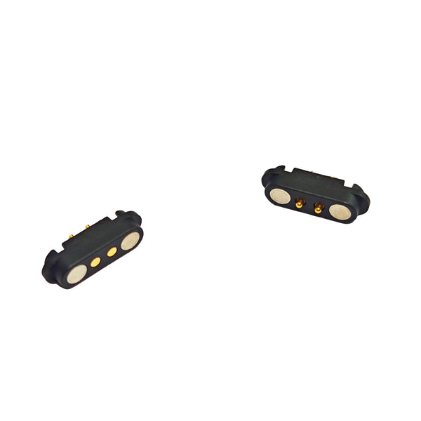 2P Magnetic Spring Loaded Pogo Pin Male Female Connector Socket – 2.54mm Pitch DIP