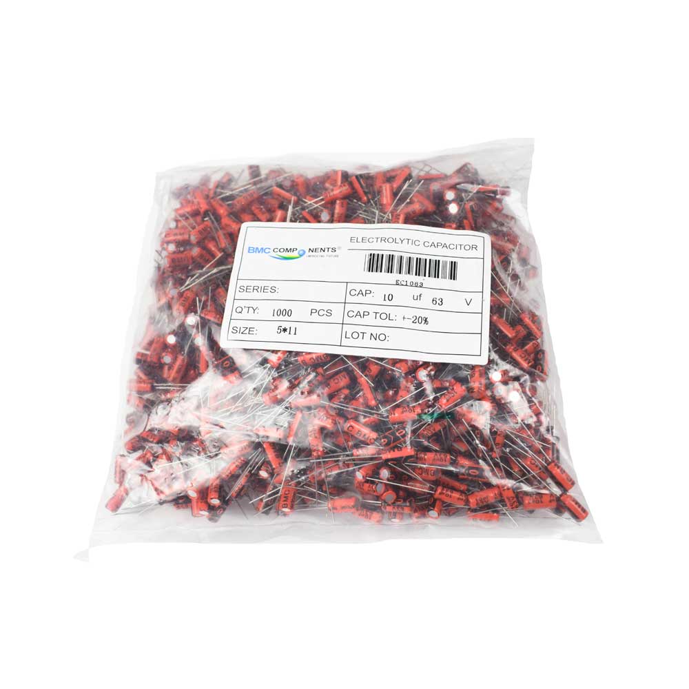 Buy 10µF 63V Electrolytic Capacitor (Pack of 1000) at electronifyindia ...
