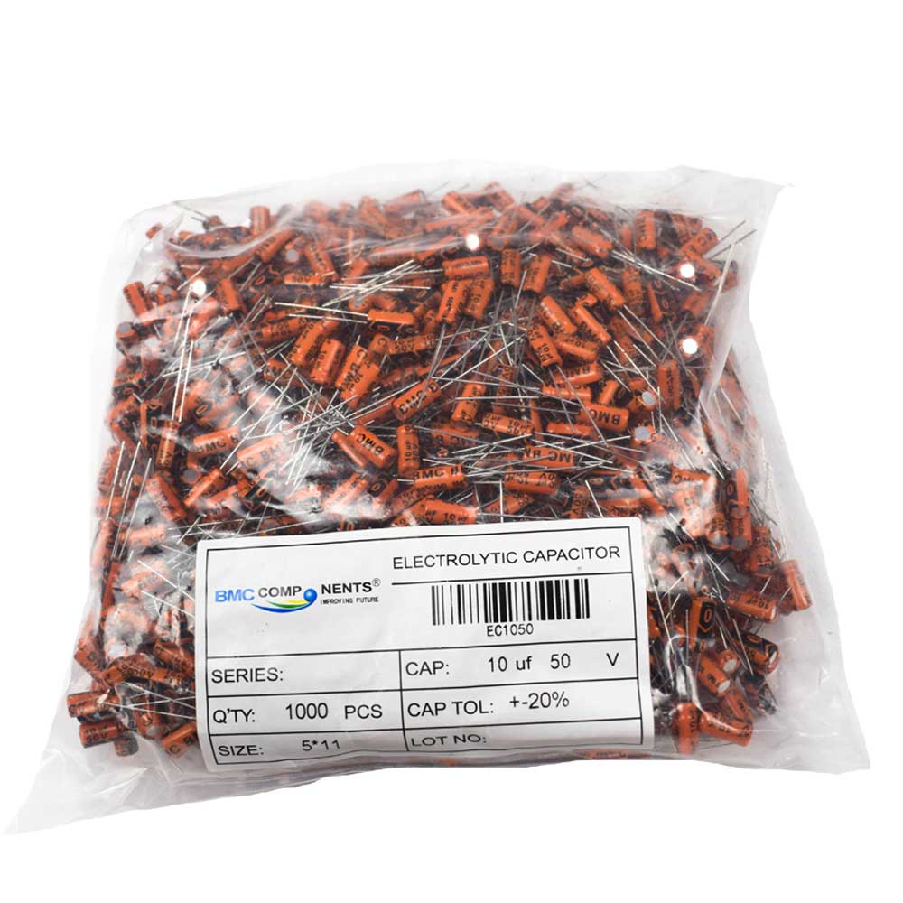 Buy 10µF 50V Electrolytic Capacitor (Pack of 1000) at electronifyindia ...