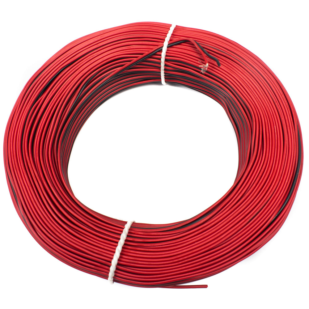 Buy 24 AWG Multi Strand 2 Wire Ribbon Cable 90 Meter (Red & Black) 14/0 ...