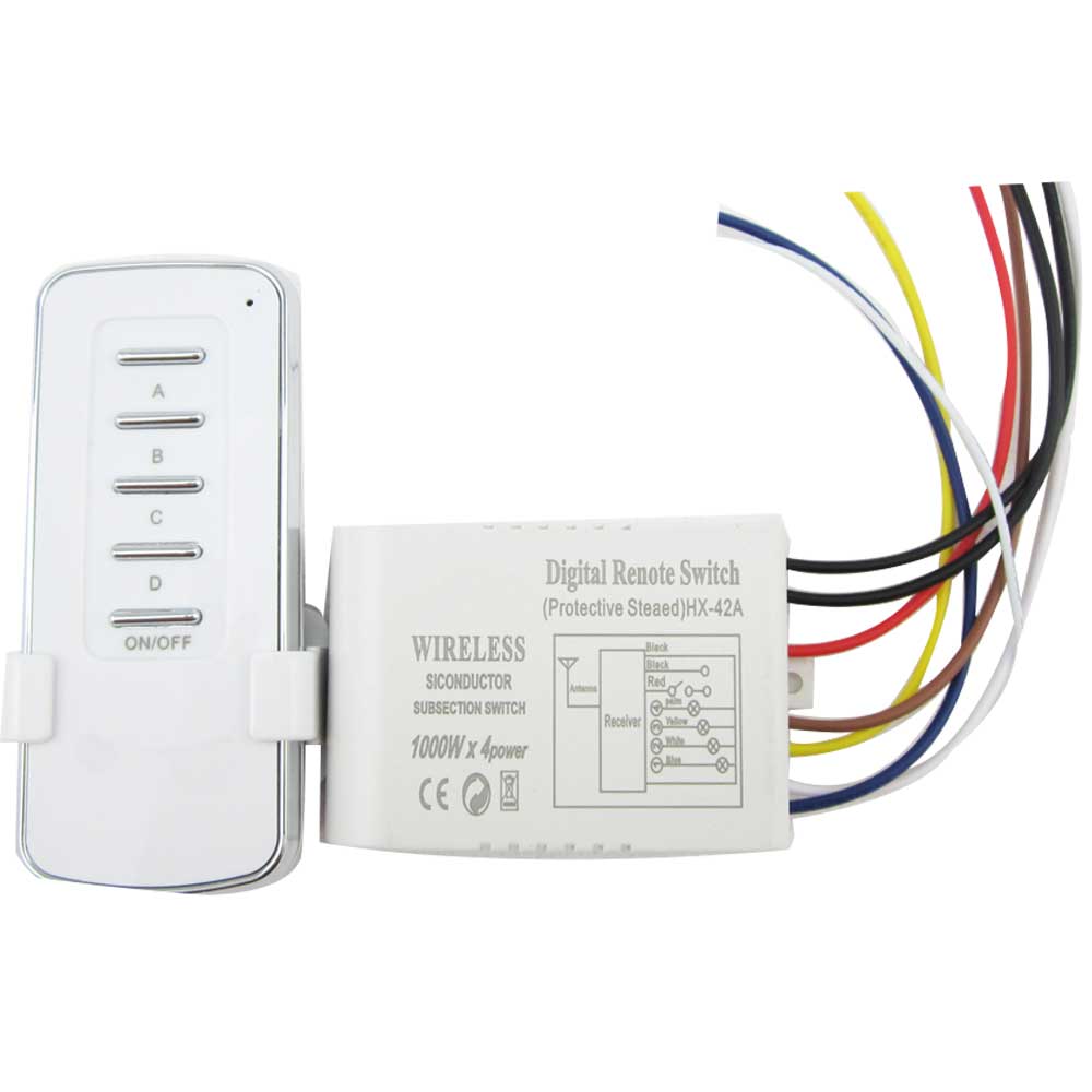 Buy 4 Channel wireless Digital Remote Control Light Switch at ...