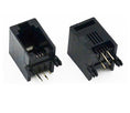 RJ10 4P4C Female Modular Jack Connector PCB Mount Telephone Socket