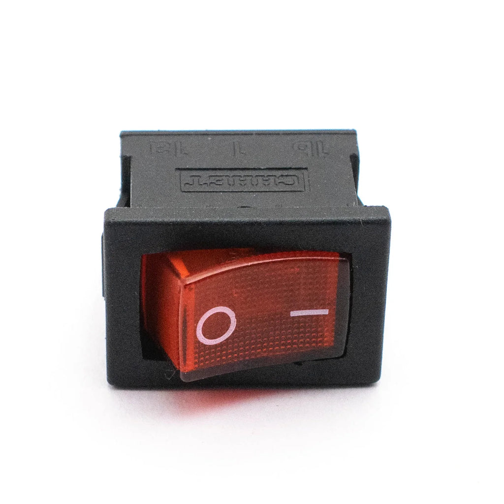 Buy 6A 250V SPST ON-OFF Rocker Switch 3 Pin with Red Light at ...