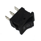 6A 250V SPDT Rocker Black Switch
