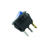 6A 250V AC SPST ON-OFF Round Rocker Switch with Blue Light