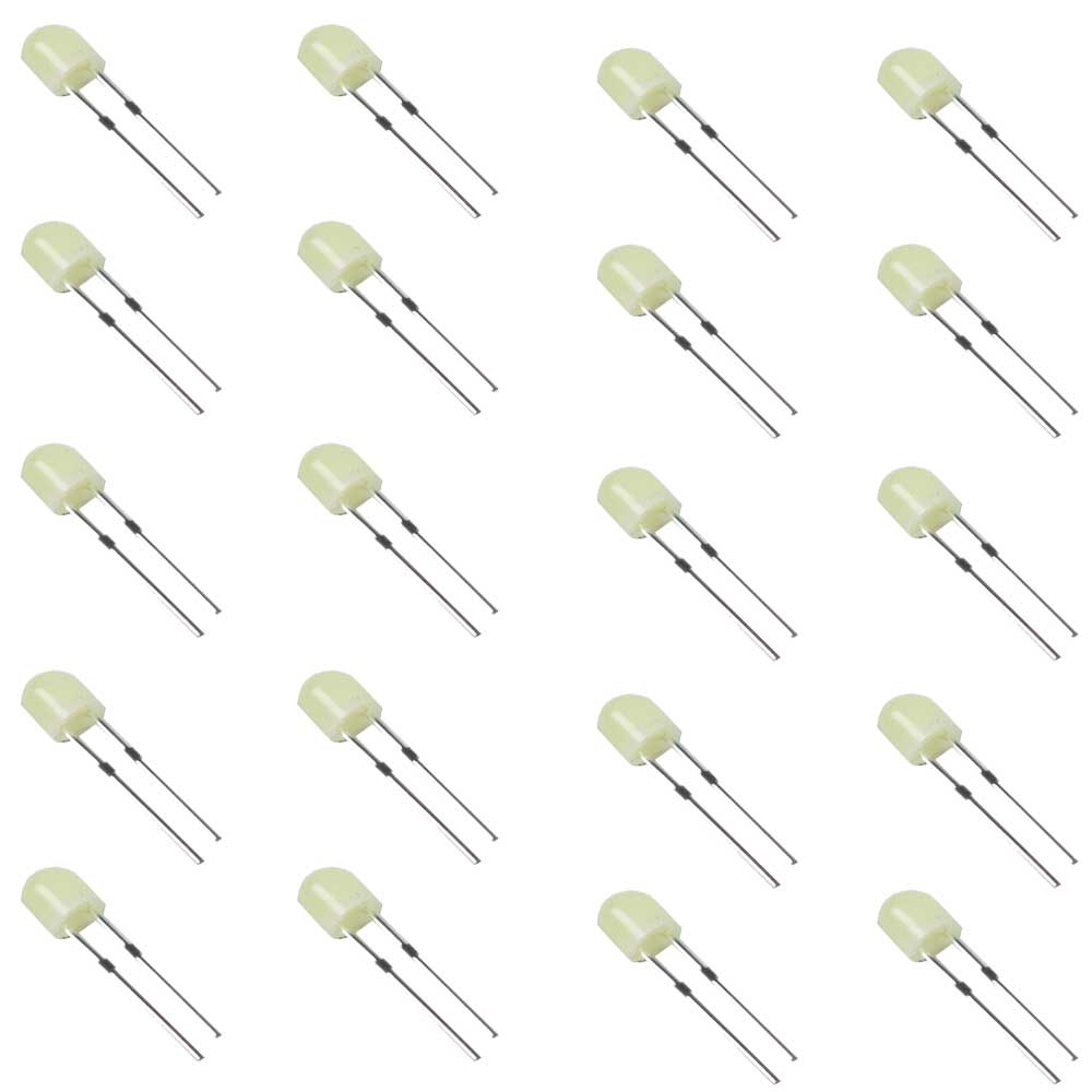 Buy 4.8mm 360 Degree Cool White Diffused LED(2000-3000mcd) (Pack of ...