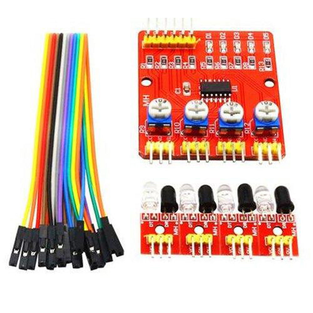 4 Channel Infrared Tracking Module – ElectronifyIndia