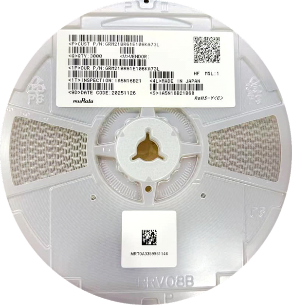 Murata 10µF 0805 25V X5R SMD Ceramic Capacitor