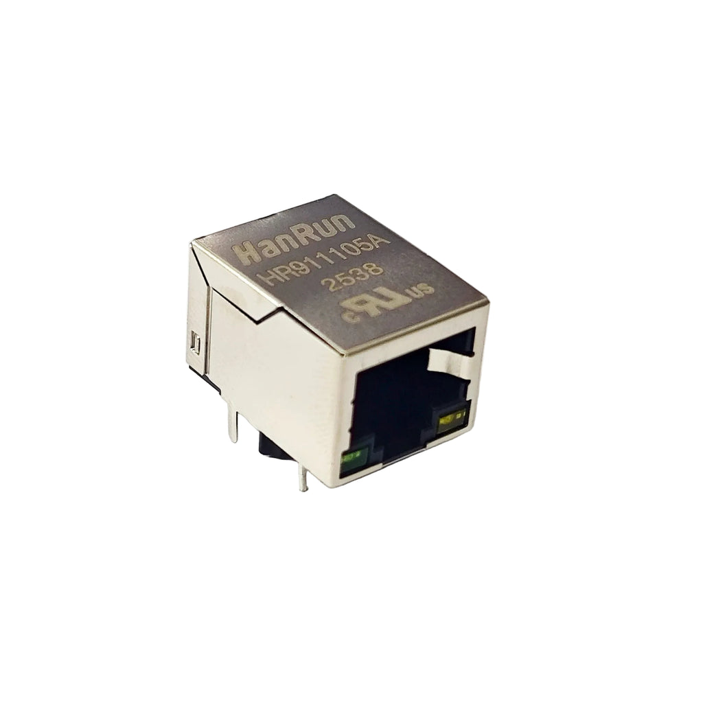 Hanrun Rj45 Logo Hanrun HR911105A RJ45 Connector PCB Mount – ElectronifyIndia